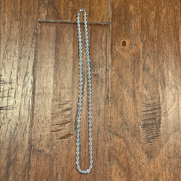 Silver Rope Chain Necklace - Picture 2 of 4
